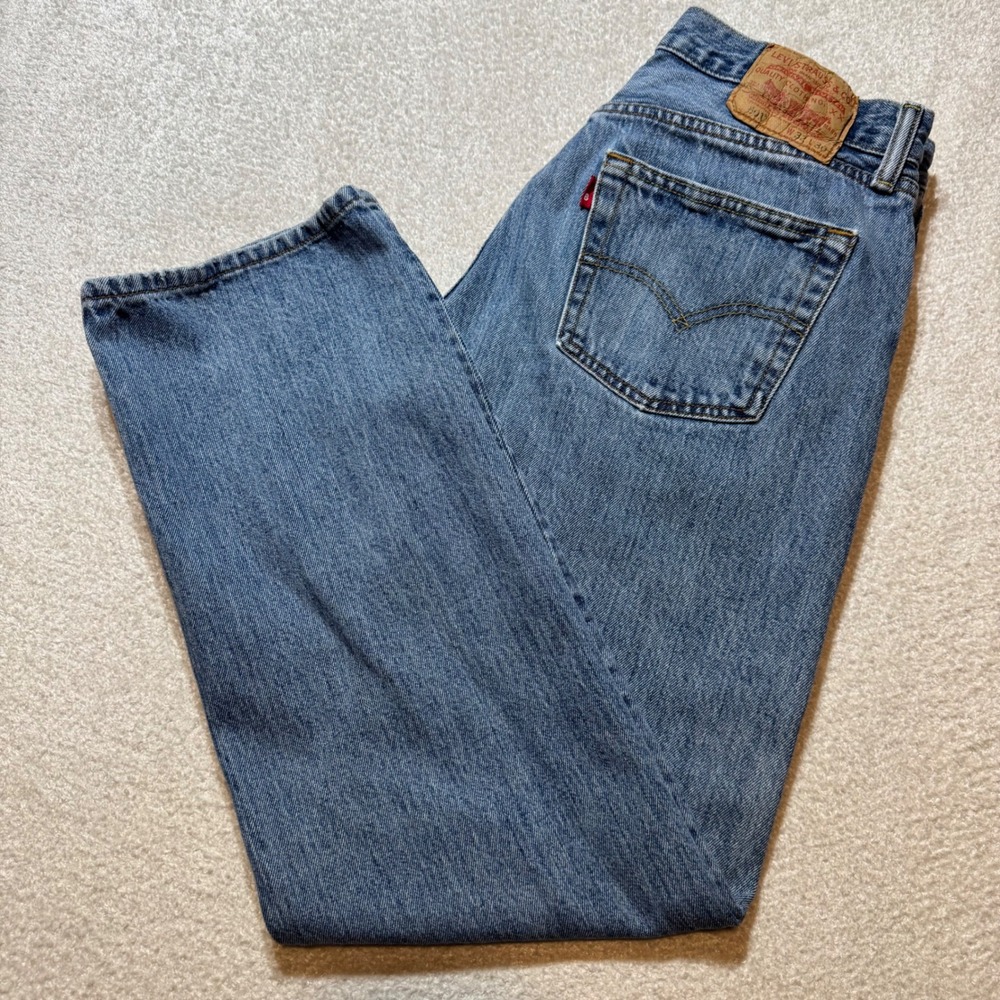 Levi's 501 Original Jeans Mens 32x30 Made in Haiti Light Wash Button Fly Denim